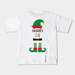 grandpa elf cute funny christmas gift elf family xmas Kids T-Shirt